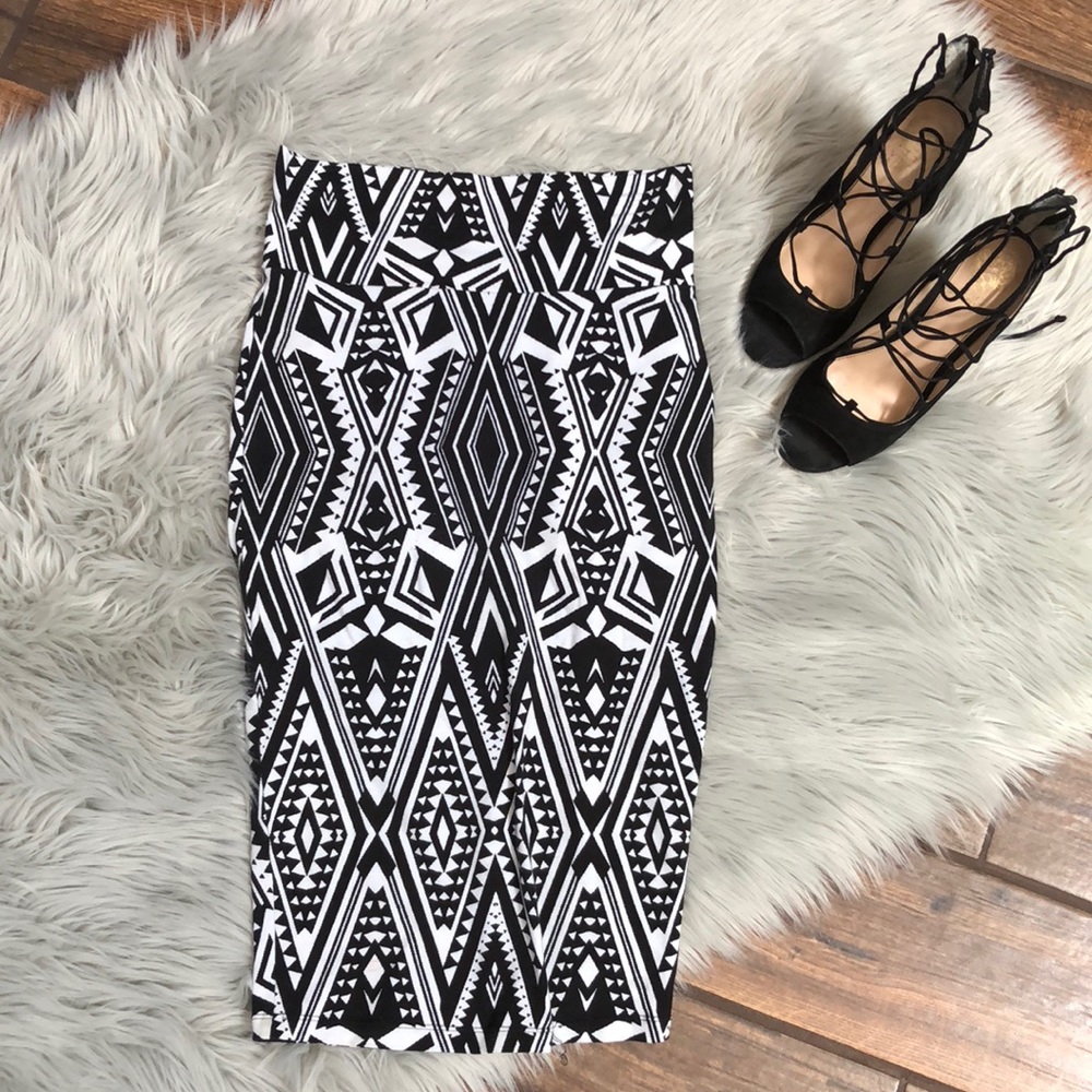 Print pencil skirt